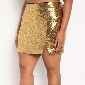 Eloquii Sequin Mini Skirt NWT